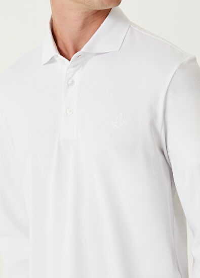 Comfort Fit Beyaz Polo Sweatshirt Beymen Club Comfort Fit Beyaz Polo Sweatshirt - 6