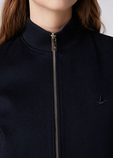 Beymen Club Navy Blue Wool Bomber Jacket - 7