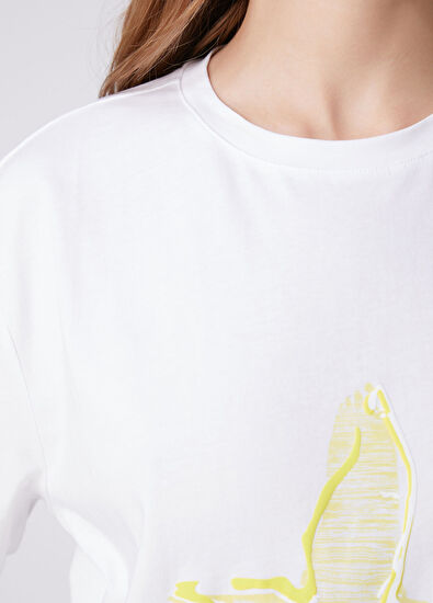 Beymen Club Off-White Yellow Logo T-shirt - 7