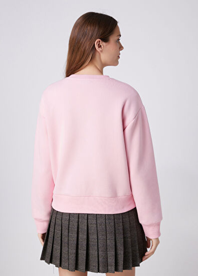 Beymen Club Pembe Taşlı Köpek Baskılı Sweatshirt - 5