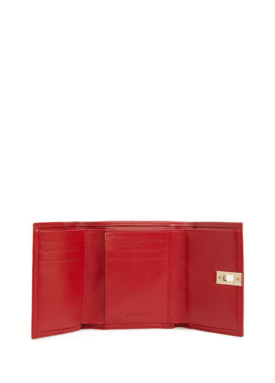 Kırmızı Kadın Deri Cüzdan - Görsel 5