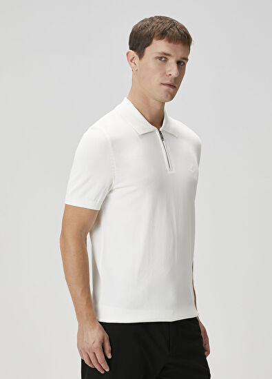 Beymen Club Beyaz Polo Yaka Kısa Kollu Triko - 3