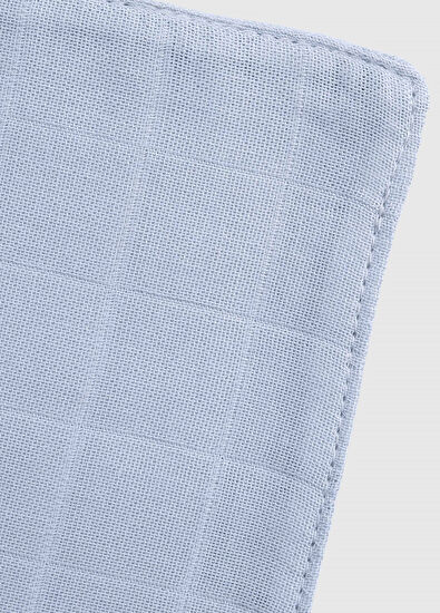Little Gusto Blue Organic Cotton Muslin Baby Shoulder Mouth Diaper Set - 6