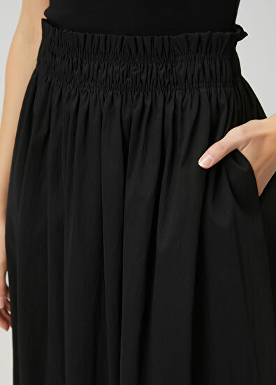 Beymen Club Black Elasticated Waist Midi Skirt - 7