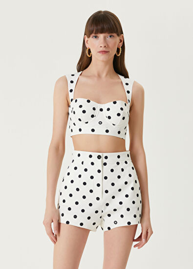 Dolce&Gabbana Beyaz Puantiyeli Büstiyer - 3