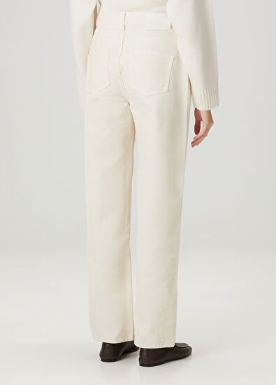 Loulou de Saison Asmar Krem Jean Pantolon - 4