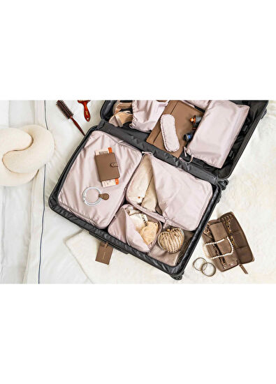 Pack'n Travel Bej Deri Kadın Takı Cüzdanı - 5