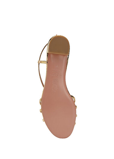 Talk to Me Gold Kadın Deri Sandalet - Görsel 6