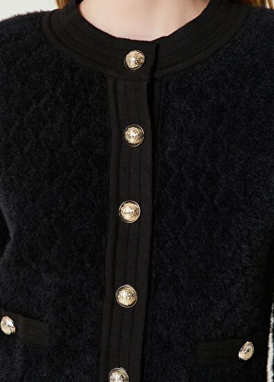 Siyah Tüylü Hırka Beymen Club Siyah Tüylü Hırka - 5