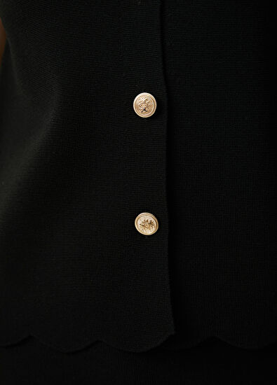 Beymen Club Black Sliced Knit Tank Top - 7