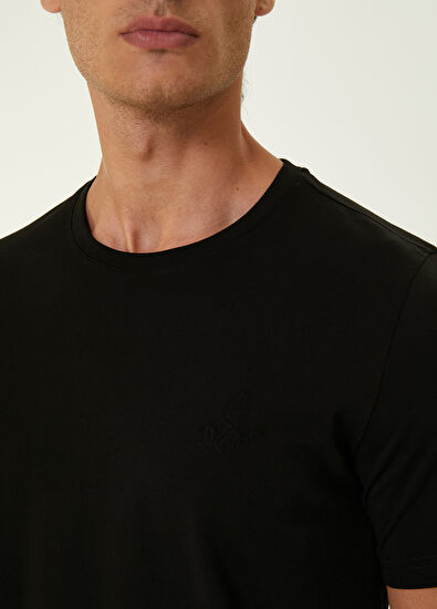 Beymen Club Siyah Mini Parçalı Kuş Logolu T-shirt - 5