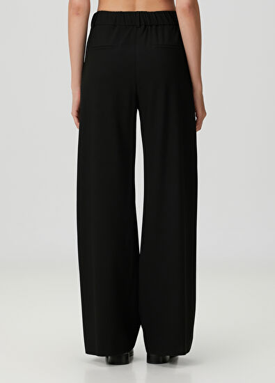 Beymen Club Siyah Geniş Paça Pantolon - 4