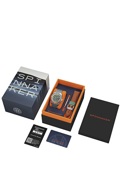 Spinnaker SP-5120-33 Çelik Yeşil Erkek Kol Saati - 7