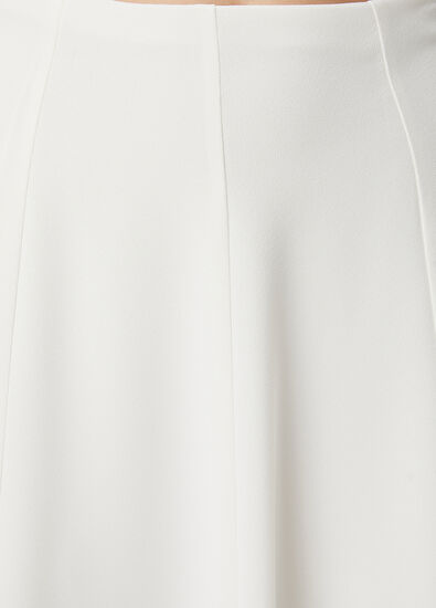 Beymen Club Off-White Midi Crepe Skirt - 5
