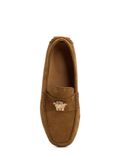 Versace Brown Men's Suede Driver - 4