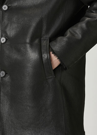 Beymen Club Siyah Deri Kaban - 6