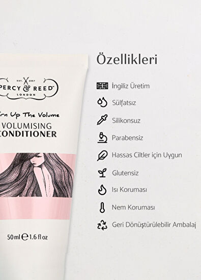 Percy & Reed Turn Up The Volume Hacimlendirici Saç Bakım Kremi 50 ml - 3