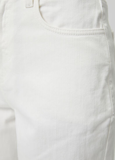 Beymen Club Mom Fit Kırık Beyaz Boncuk Nakışlı Jean Pantolon - 7