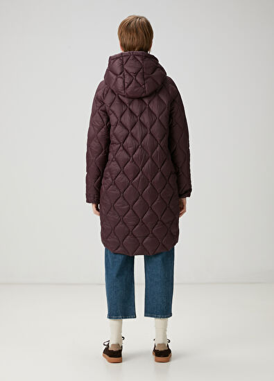 Beymen Club Mürdüm Kapüşonlu Kaban - 4