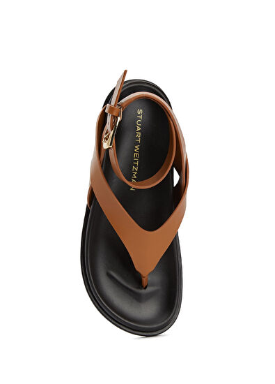 Stuart Weitzman Marykate Tan Women's Leather Sandals - 4