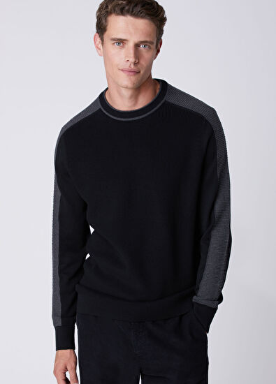 Beymen Club Black Anthracite Knit Detailed Sweater - 5