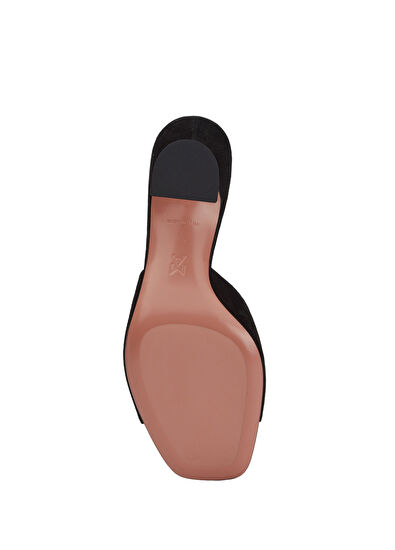 Lupita Siyah Kadın Deri Terlik - Görsel 6