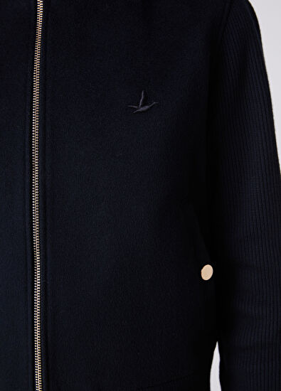 Beymen Club Navy Blue Wool Bomber Jacket - 6