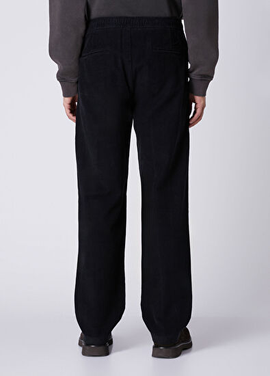 Beymen Club Relax Fit Siyah Beli Kordonlu Kadife Pantolon - 3