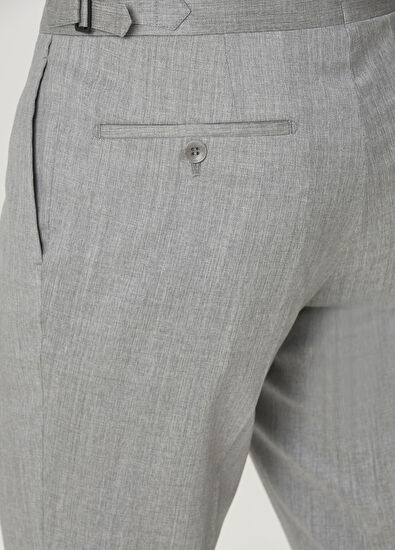 Rota Açık Gri Yün Pantolon - 5