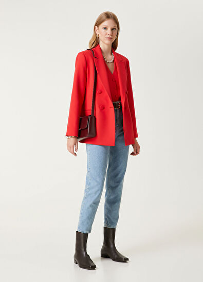 Beymen Club Red Double Breasted Blazer - 5