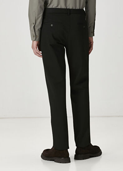 Beymen Club Siyah Beli Kordonlu Örme Chino Pantolon - 3