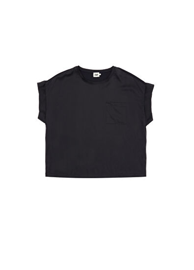 Beymen Club Siyah İpek T-shirt - 7