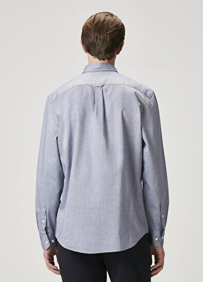 Beymen Club Comfort Fit Blue Oxford Shirt - 6