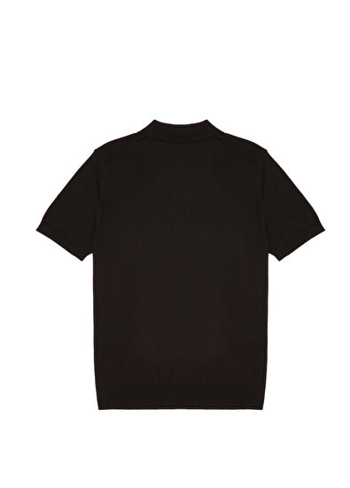 Beymen Club Black Polo Short Sleeve Sweater - 7