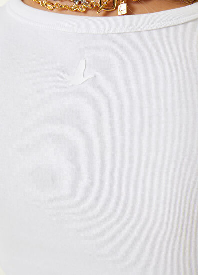 Beymen Club Beyaz Crop Atlet - 5