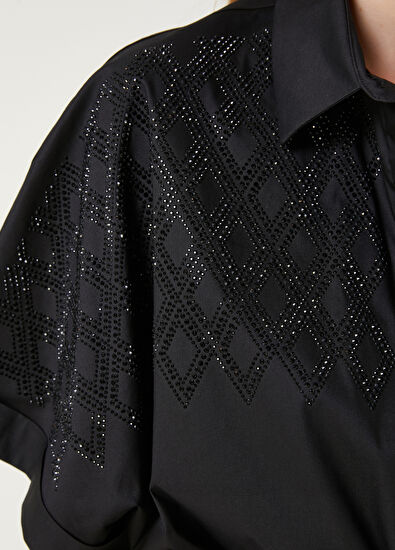 Beymen Club Siyah Kısa Kollu Gömlek - 5