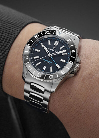 Venezianico 4821501C-Where is Gmt Ceratung Automatic Black Steel Men's Watch - 3