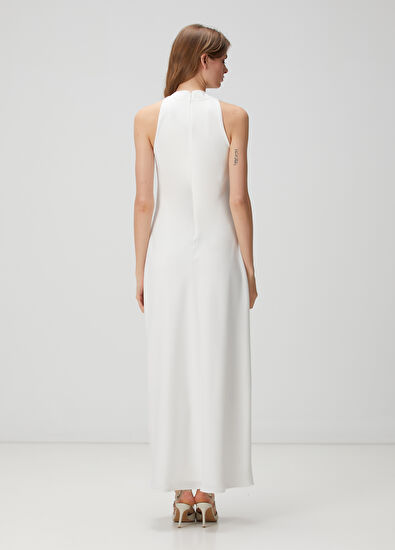 Beymen Club Kırık Beyaz Maxi Elbise - 6