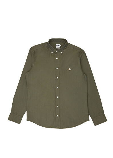 Beymen Club Comfort Fit Khaki Oxford Shirt - 5