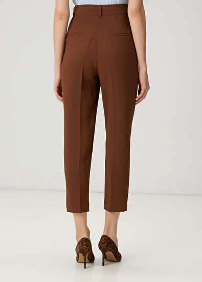 Beymen Club Kahverengi Havuç Kesim Krep Pantolon - 4