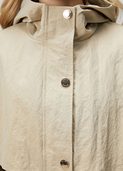 Beymen Club Beige Hooded Coat - 7