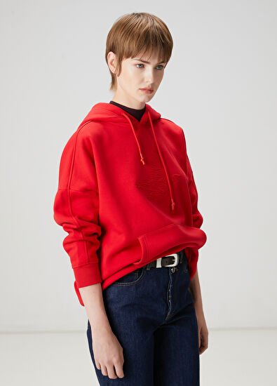 Beymen Club Red Bird Embroidered Hoodie - 5