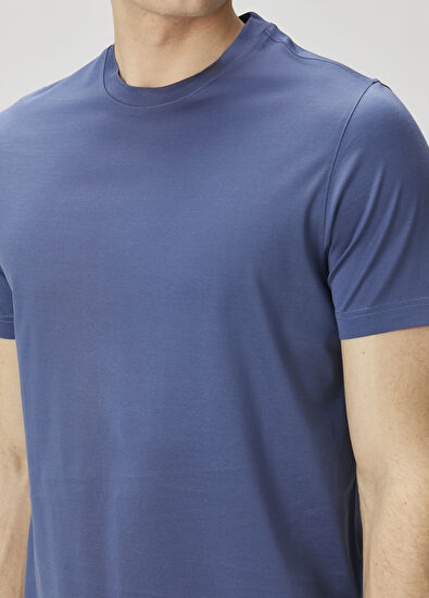 Pal Zileri Koyu Mavi Basic T-shirt - 5