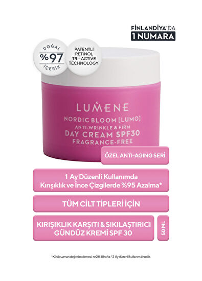 Lumene Anti Wrinkle Firm Day Fluid Kırışıklık Karşıtı Sıkılaştırıcı SPF30 Yüz Kremi 50 ml - 5
