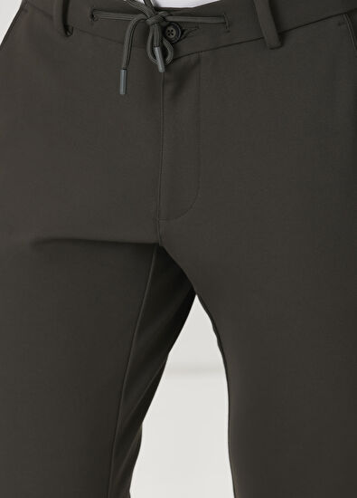 Beymen Club Haki Beli Kordonlu Örme Chino Pantolon - 4