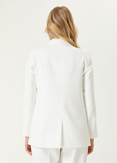 Beymen Club White Gold Double-Breasted Blazer - 6