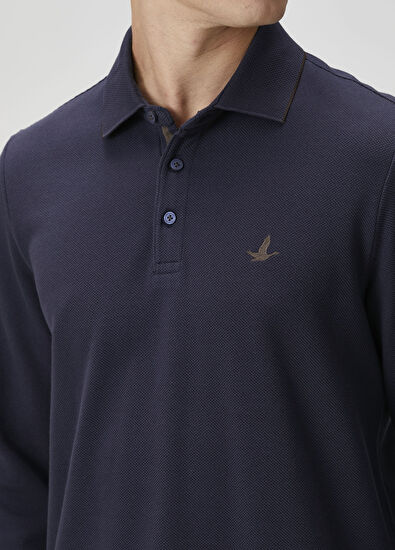 Beymen Club Comfort Fit Navy Blue Polo Sweatshirt - 5