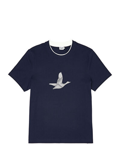 Beymen Club Regular Fit Lacivert Kaz Logolu T-shirt - 6