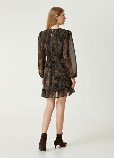 Beymen Club Kahverengi Çiçekli Şifon Bluz - 6