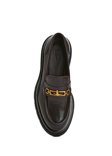 Beymen Club Dark Brown Women's Skin Loafer - 4